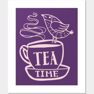 Tea Time Cute Tea Cup Teatime Lover Gift Posters and Art